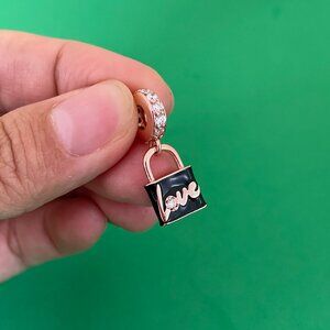 Pandora Love Padlock Dangle Charm | Rose Gold-Plated